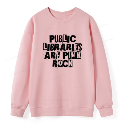 Pagewings Public Libraries Are Punk Rock Unisex Classic Sweatshirt