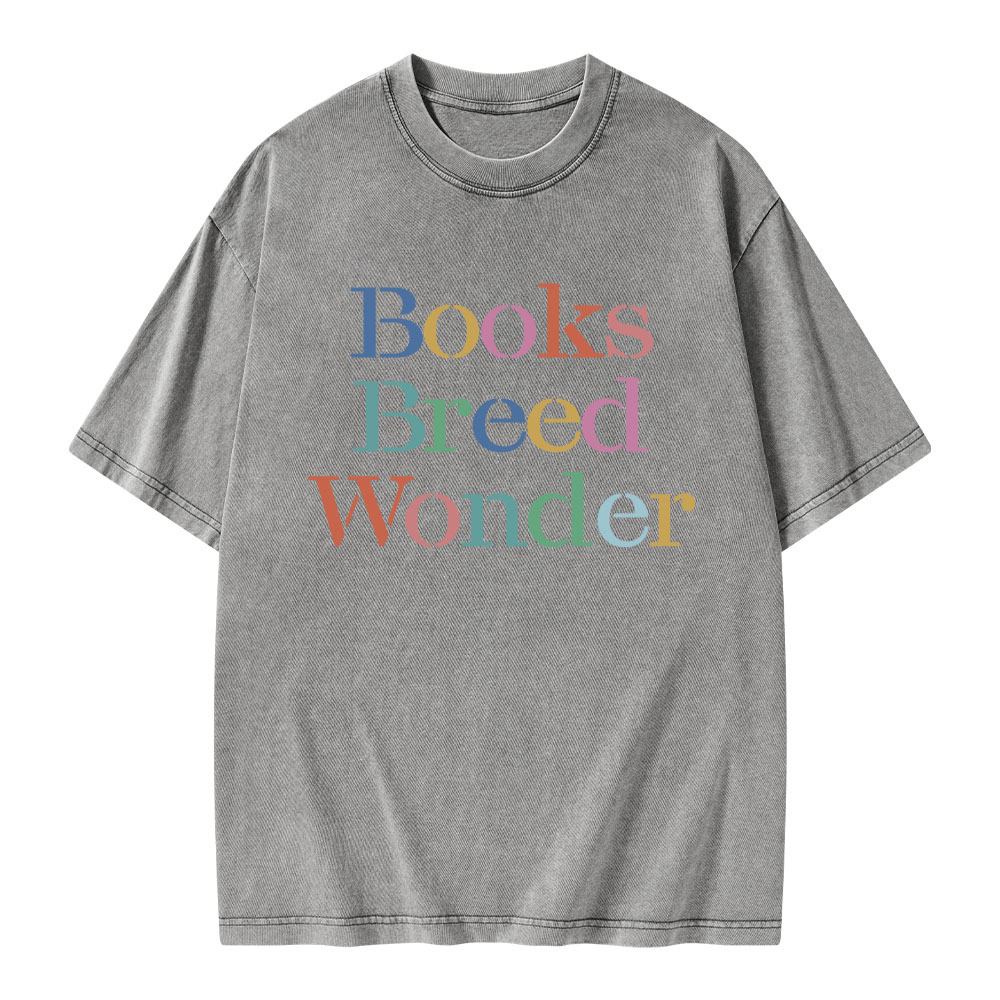 Pagewings Books Breed Wonder Unisex Washed T-shirt