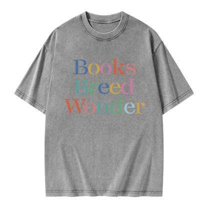 Pagewings Books Breed Wonder Unisex Washed T-shirt