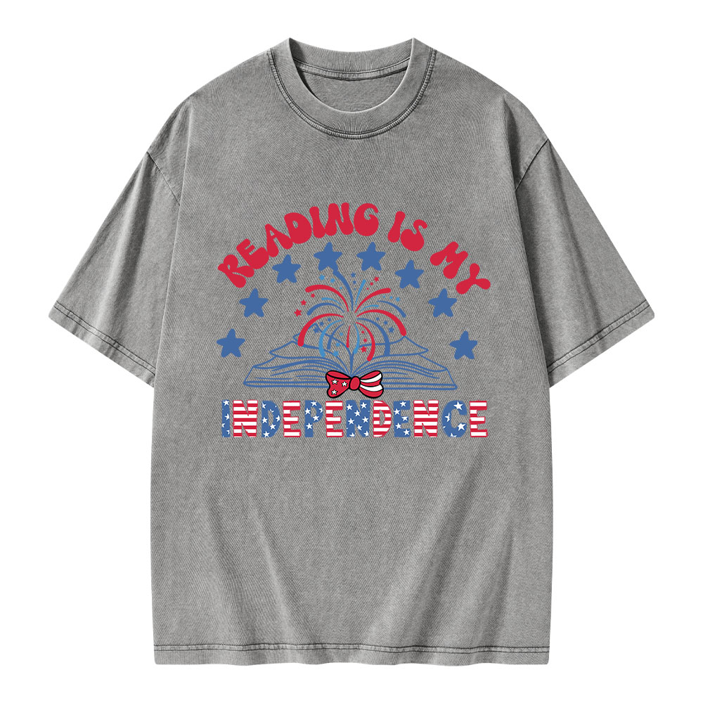 Pagewings Reading Is My Independence Unisex Washed T-shirt