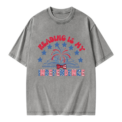 Pagewings Reading Is My Independence Unisex Washed T-shirt