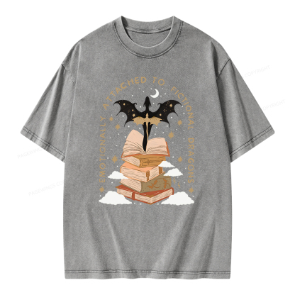 Pagewing Fantasy Romance Reader Gift Romantacy Unisex Washed T-shirt