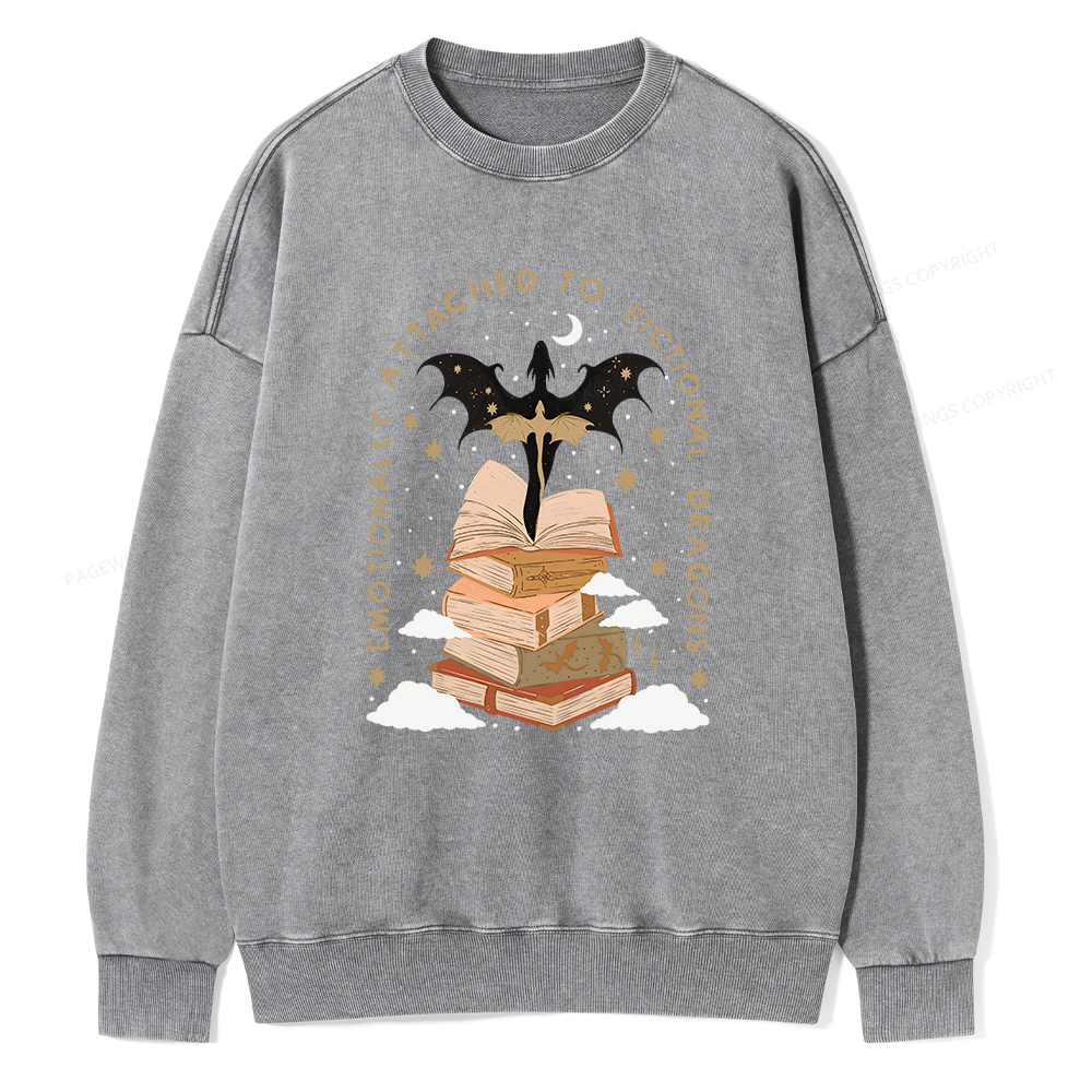 Pagewing Fantasy Romance Reader Gift Romantacy Unisex Washed Sweatshirt