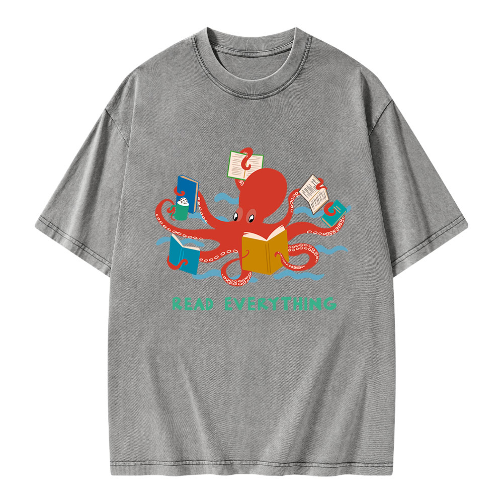 Pagewings Read Everything Unisex Washed T-shirt