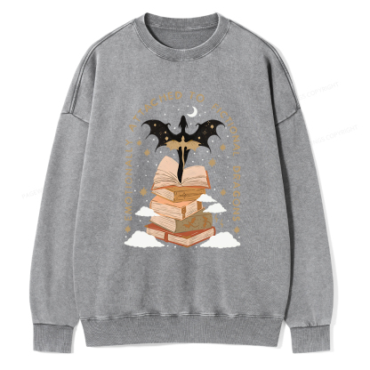Pagewing Fantasy Romance Reader Gift Romantacy Unisex Washed Sweatshirt
