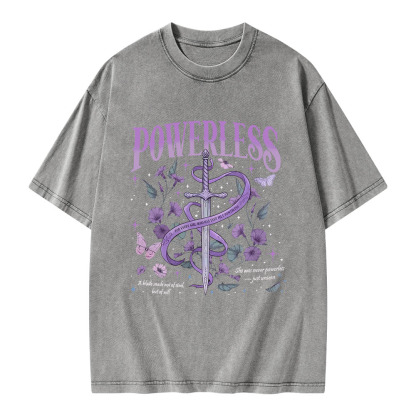 Pagewings Powerless Bookish Unisex Washed T-shirt