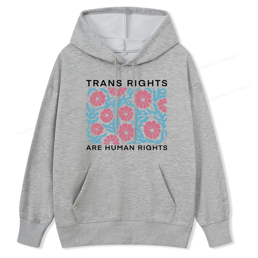 Pagewings Trans Rights Are Human Rights Unisex Classic Hoodie