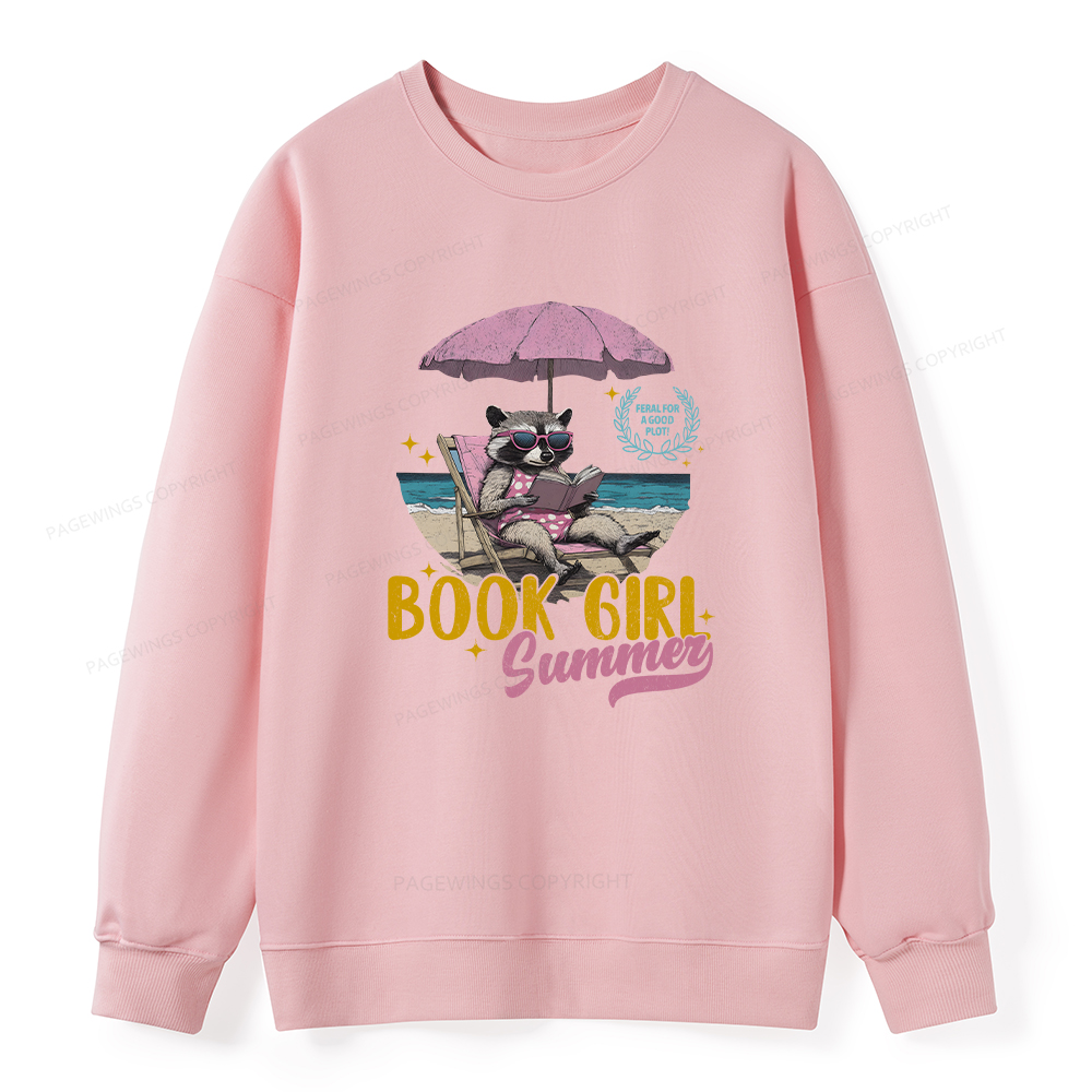 Pagewings Book Girl Summer Unisex Classic Sweatshirt