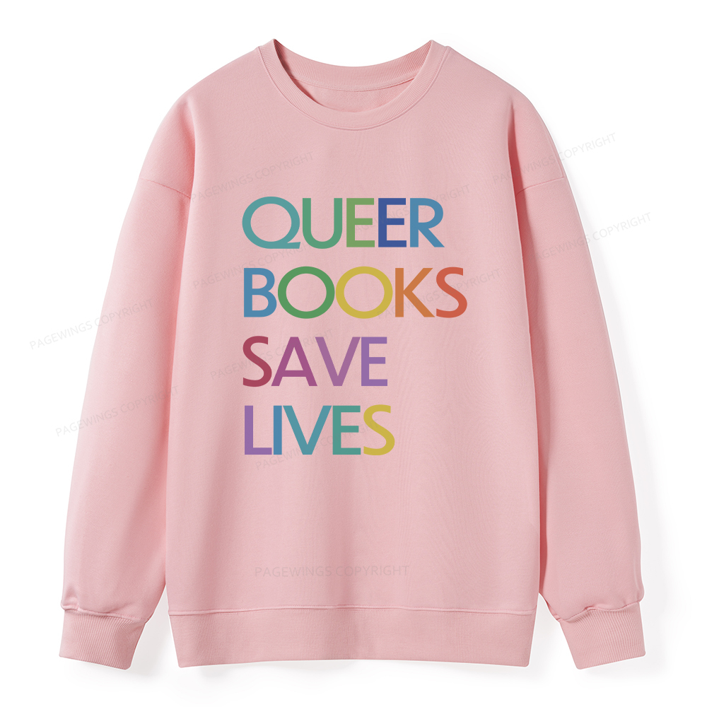 Pagewings Queer Books Save Lives Unisex Classic Sweatshirt