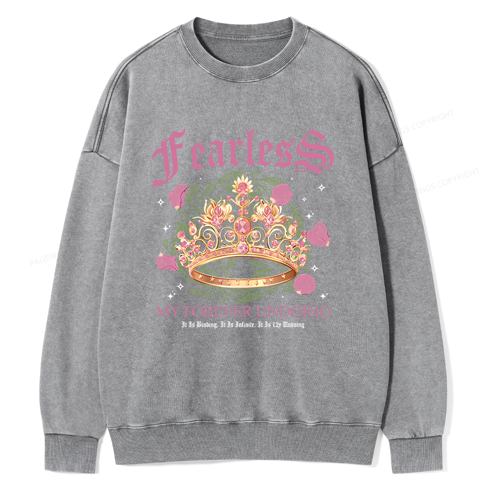 Pagewings Fearless Bookish Comfort Colors Unisex Washed Sweatshirt