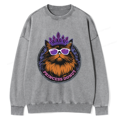 Pagewings Princess Donut Unisex Washed Sweatshirt