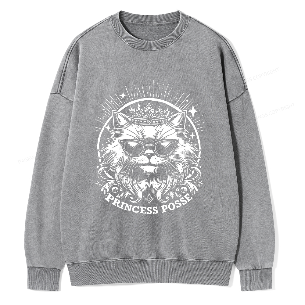 Pagewings Princess Posse Unisex Washed Sweatshirt