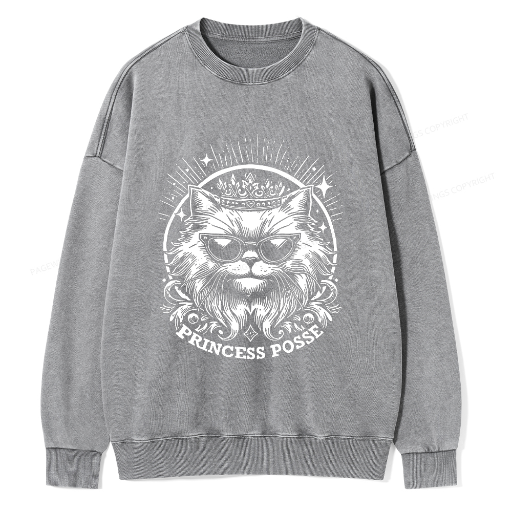 Pagewings Princess Posse Unisex Washed Sweatshirt