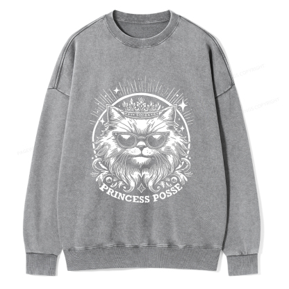 Pagewings Princess Posse Unisex Washed Sweatshirt