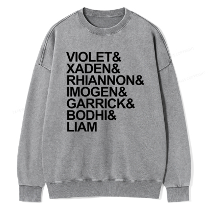 Pagewin Fourth Wing MC Classic T-Shirt Unisex Washed Sweatshirt