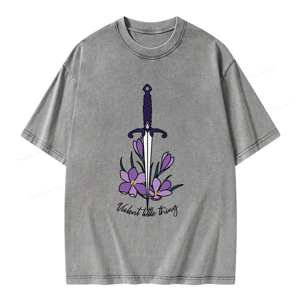 Pagewing ‘’Violent Little Thing" Fourth Wing MC Classic T-Shirt Unisex Washed T-shirt