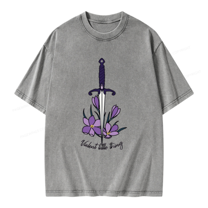 Pagewing ‘’Violent Little Thing" Fourth Wing MC Classic T-Shirt Unisex Washed T-shirt