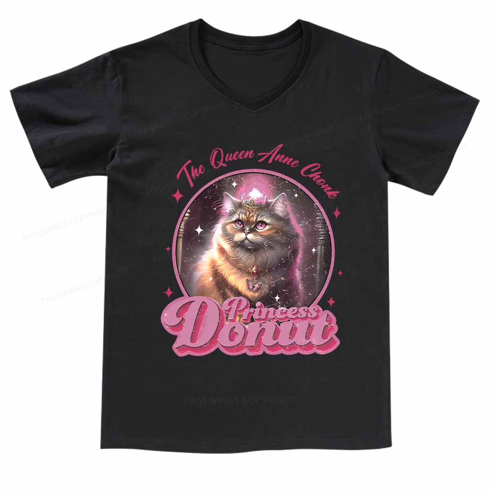 Pagewings Princess Donut V-neck T-shirt
