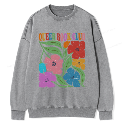 Pagewings Imagine Being Afraid Of Pronouns And Books Unisex Washed Sweatshirt