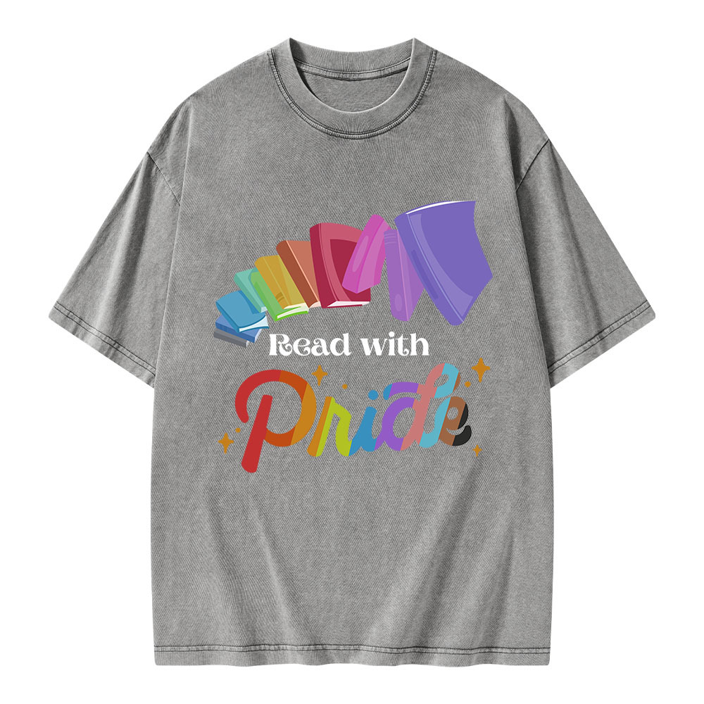 Pagewings Read with Pride Unisex Washed T-shirt