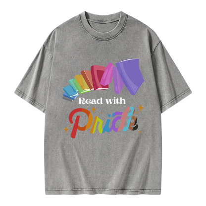 Pagewings Read with Pride Unisex Washed T-shirt