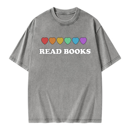 Pagewings Read Books Unisex Washed T-shirt