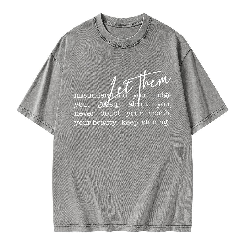 Pagewings Let them Unisex Washed T-shirt