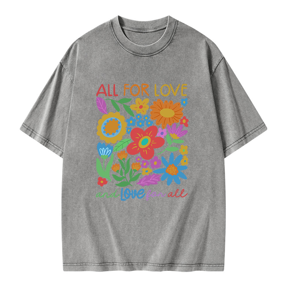 Pagewings All For Love Unisex Washed T-shirt