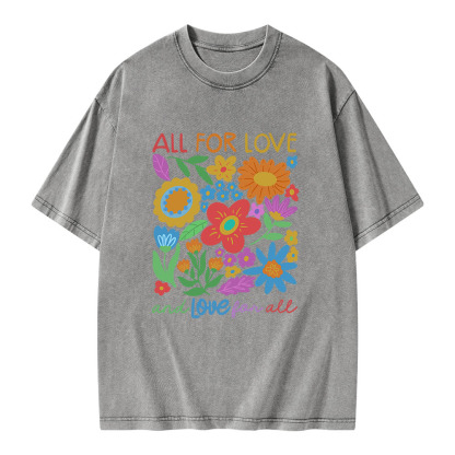 Pagewings All For Love Unisex Washed T-shirt