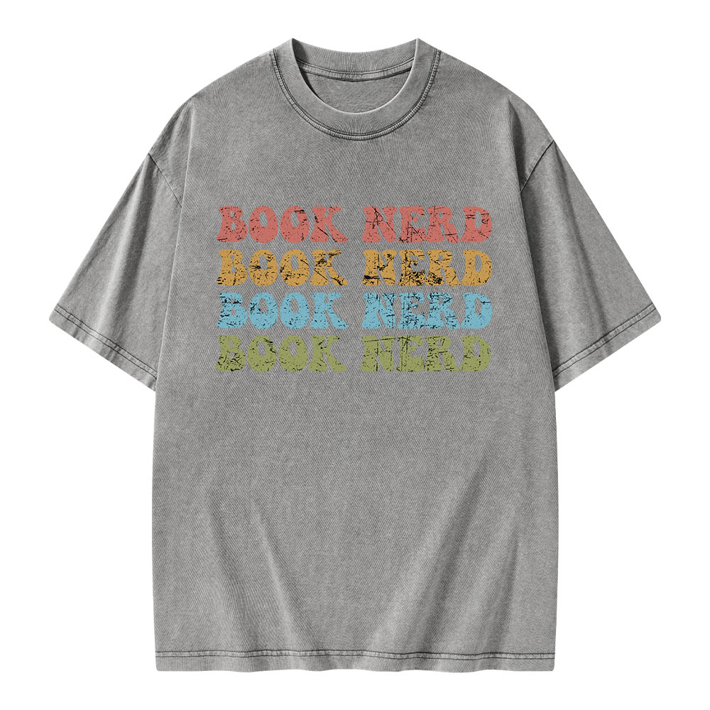 Pagewings Book Nerd Unisex Washed T-shirt