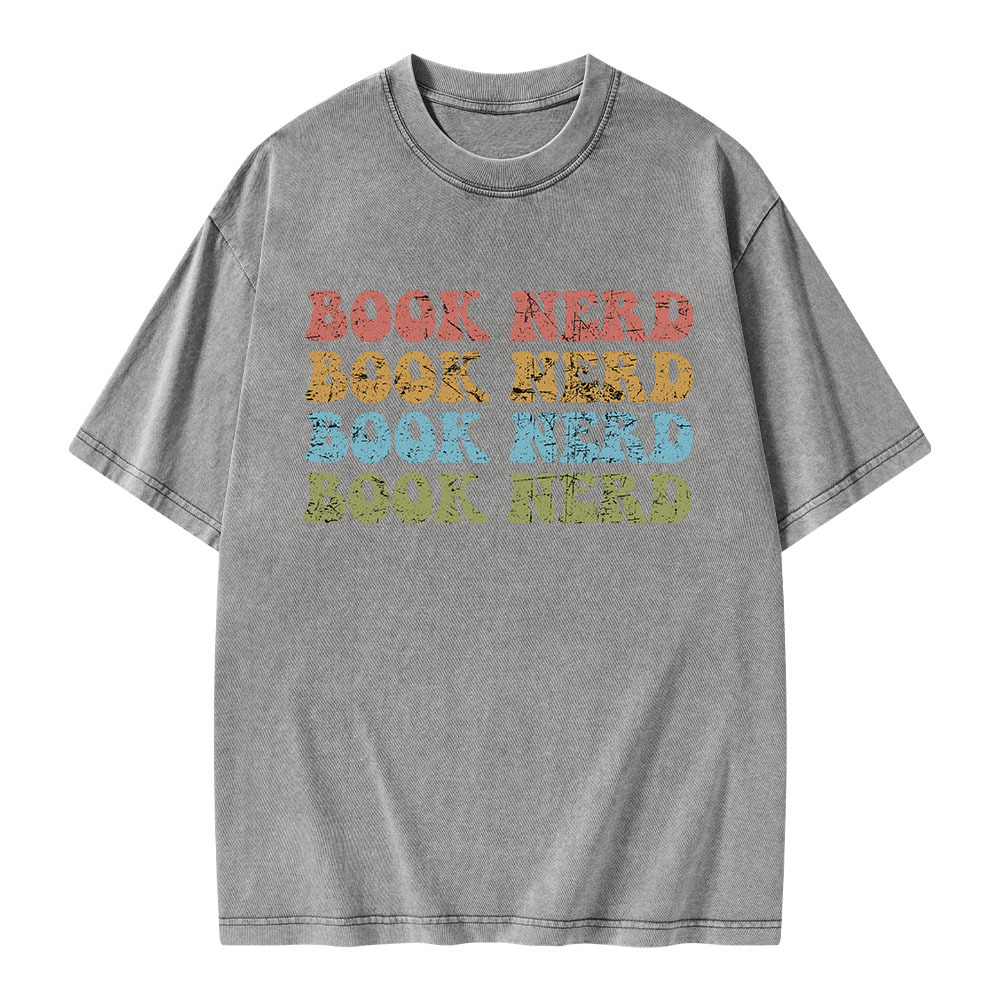 Pagewings Book Nerd Unisex Washed T-shirt