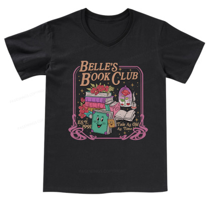 Pagewings Belle's Book Club V-neck T-shirt