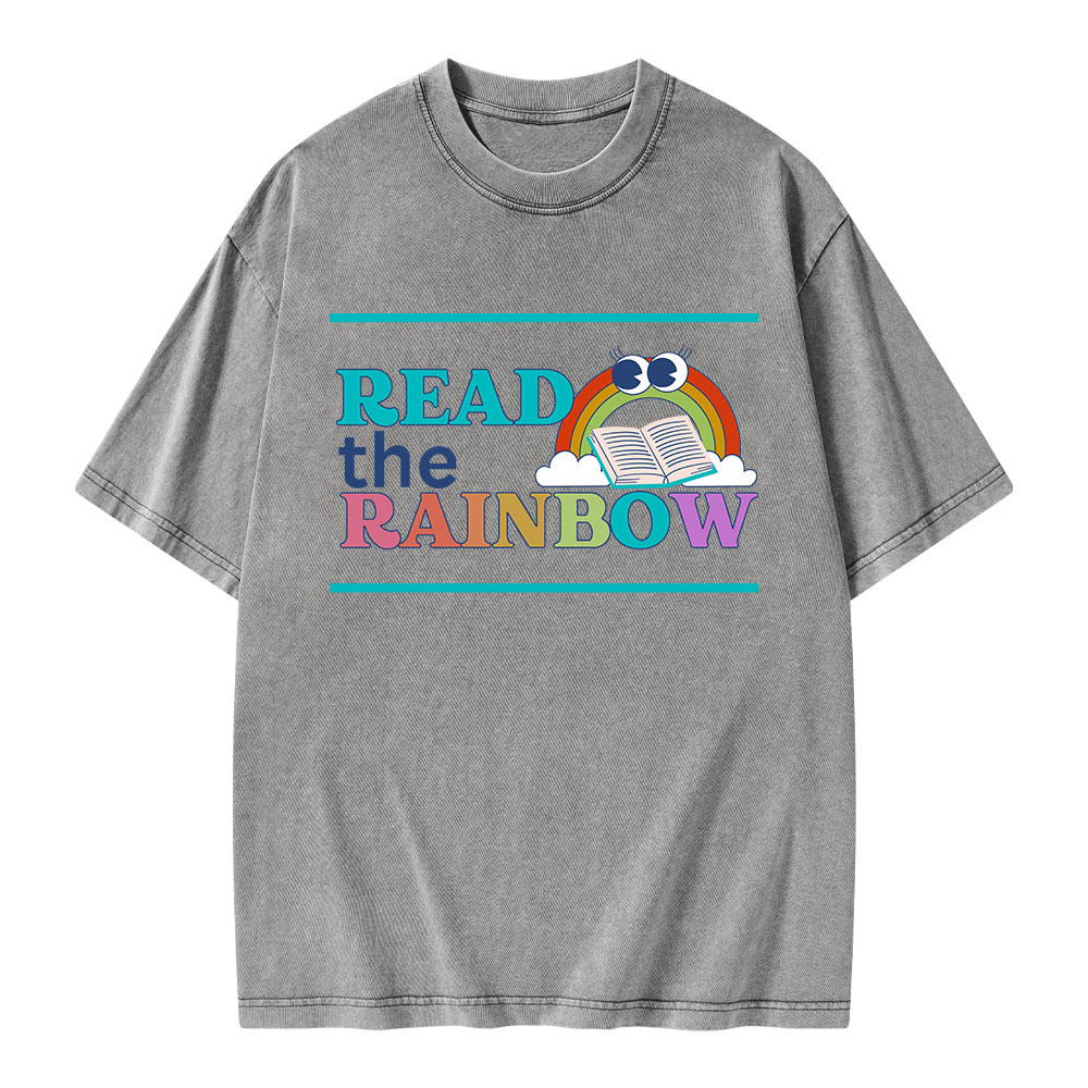 Pagewings Read the Rainbow Unisex Washed T-shirt