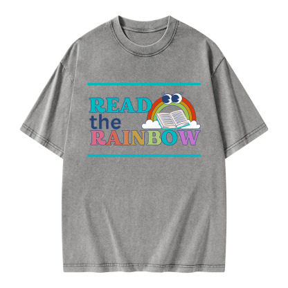 Pagewings Read the Rainbow Unisex Washed T-shirt