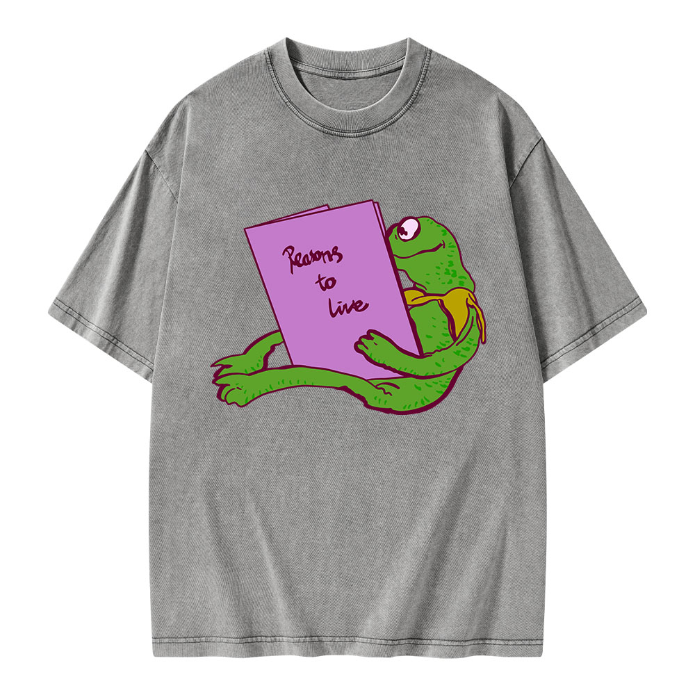 Pagewings Reasons To Live Unisex Washed T-shirt