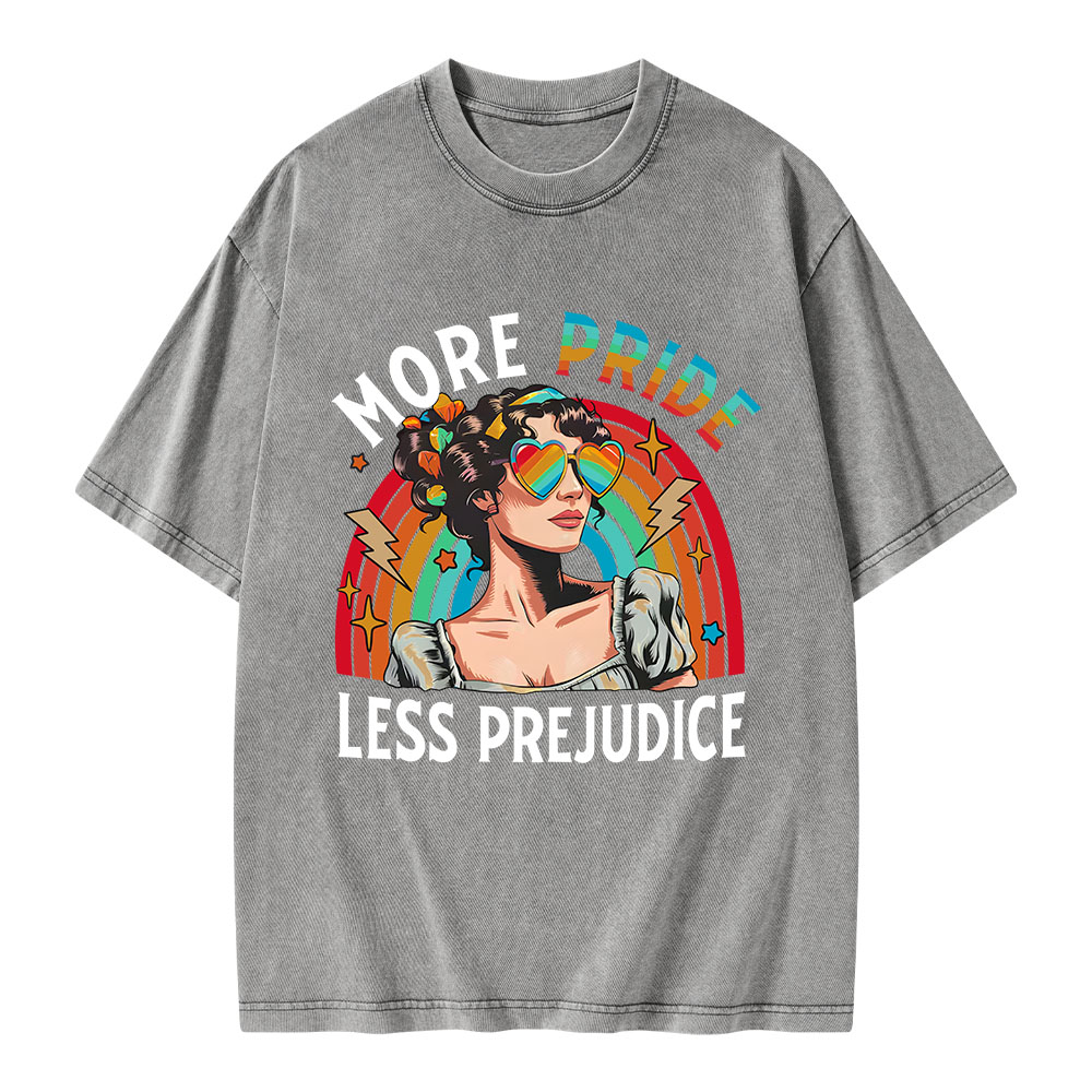 Pagewings More Pride Less Prejudice Unisex Washed T-shirt