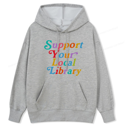 Pagewings Support Your Local Library Unisex Classic Hoodie