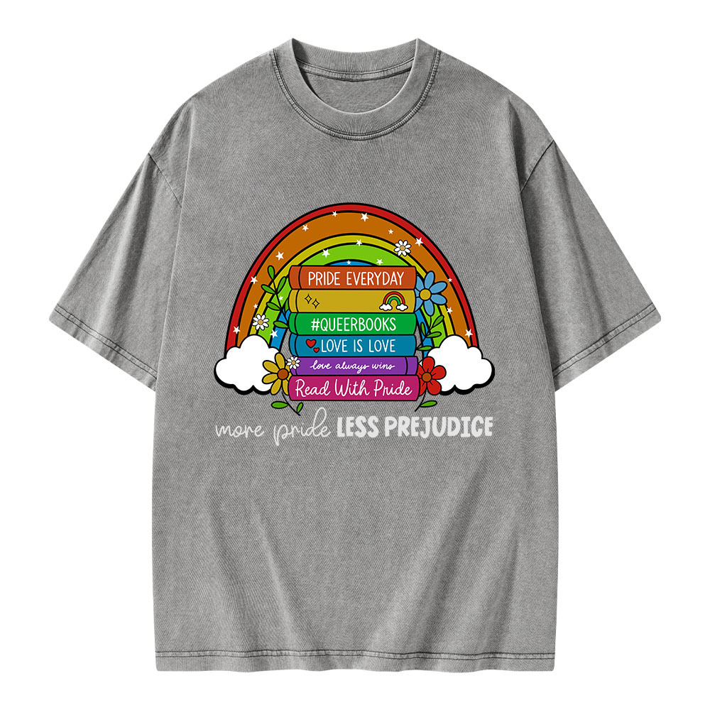 Pagewings More Pride Less Prejudice Unisex Washed T-shirt