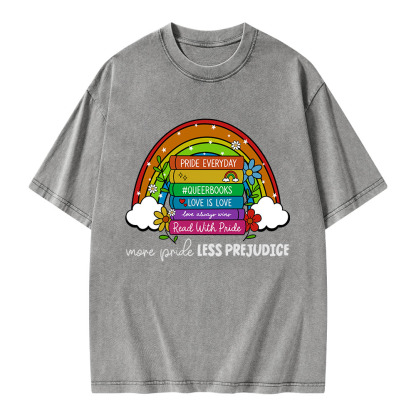 Pagewings More Pride Less Prejudice Unisex Washed T-shirt