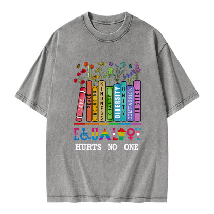 Pagewings Equality Hurts No One Unisex Washed T-shirt