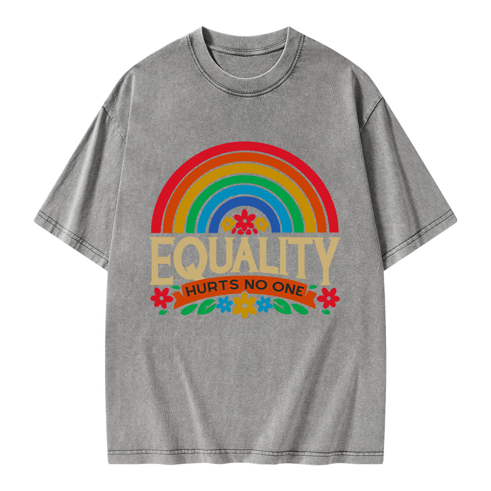 Pagewings Equality Hurts No One Unisex Washed T-shirt