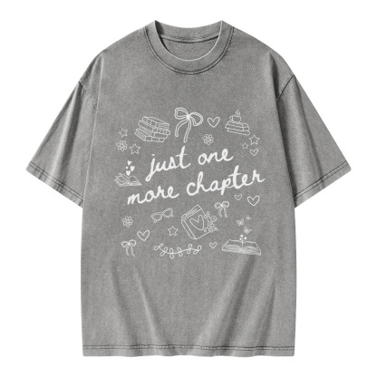 Pagewings Just One More Chapter Unisex Washed T-shirt
