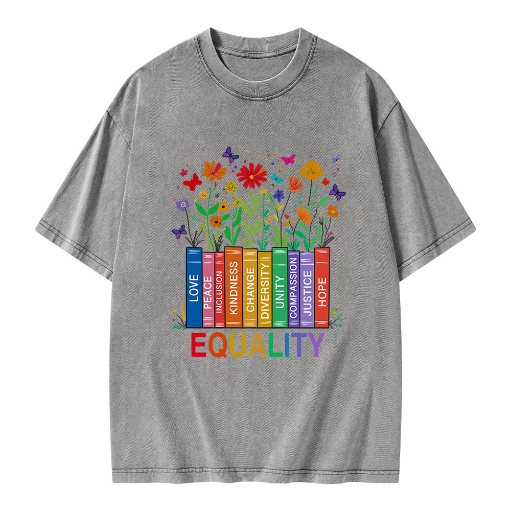 Pagewings Equality Unisex Washed T-shirt