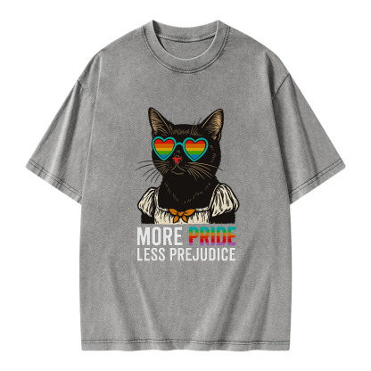 Pagewings More Pride Less Prejudice Unisex Washed T-shirt
