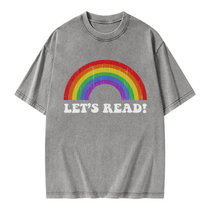 Pagewings Let's Read Unisex Washed T-shirt