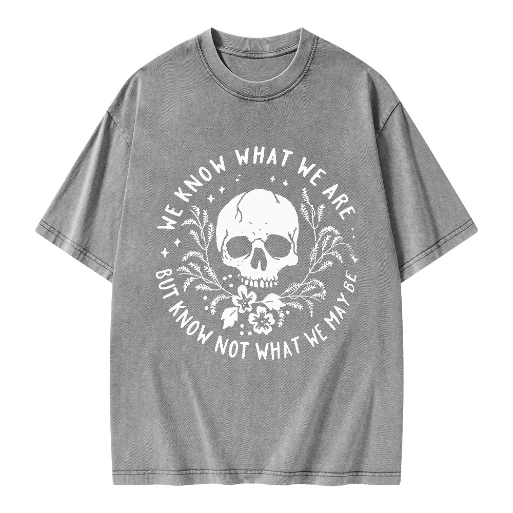 Pagewings We Know What We Are But Know Not What We May Be Unisex Washed T-shirt