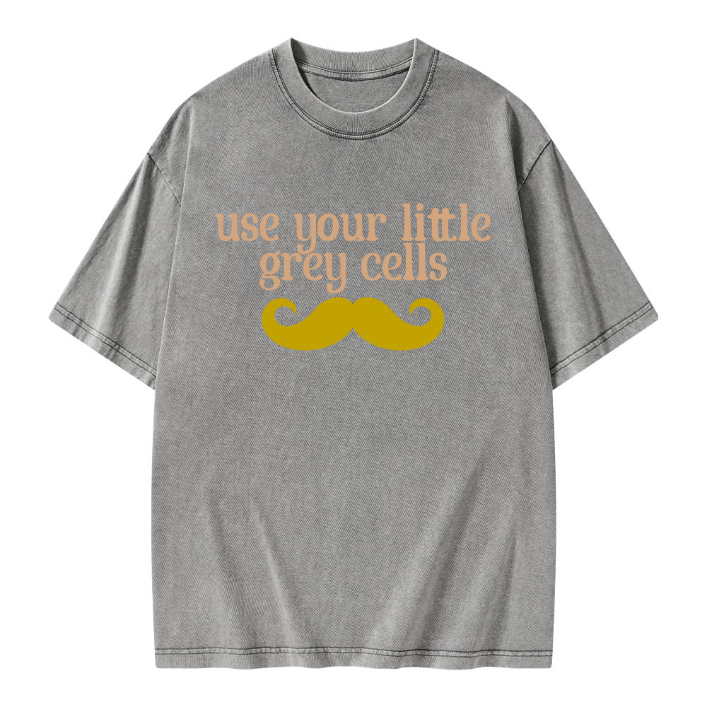 Pagewings Use Your Little Grey Cells Unisex Washed T-shirt