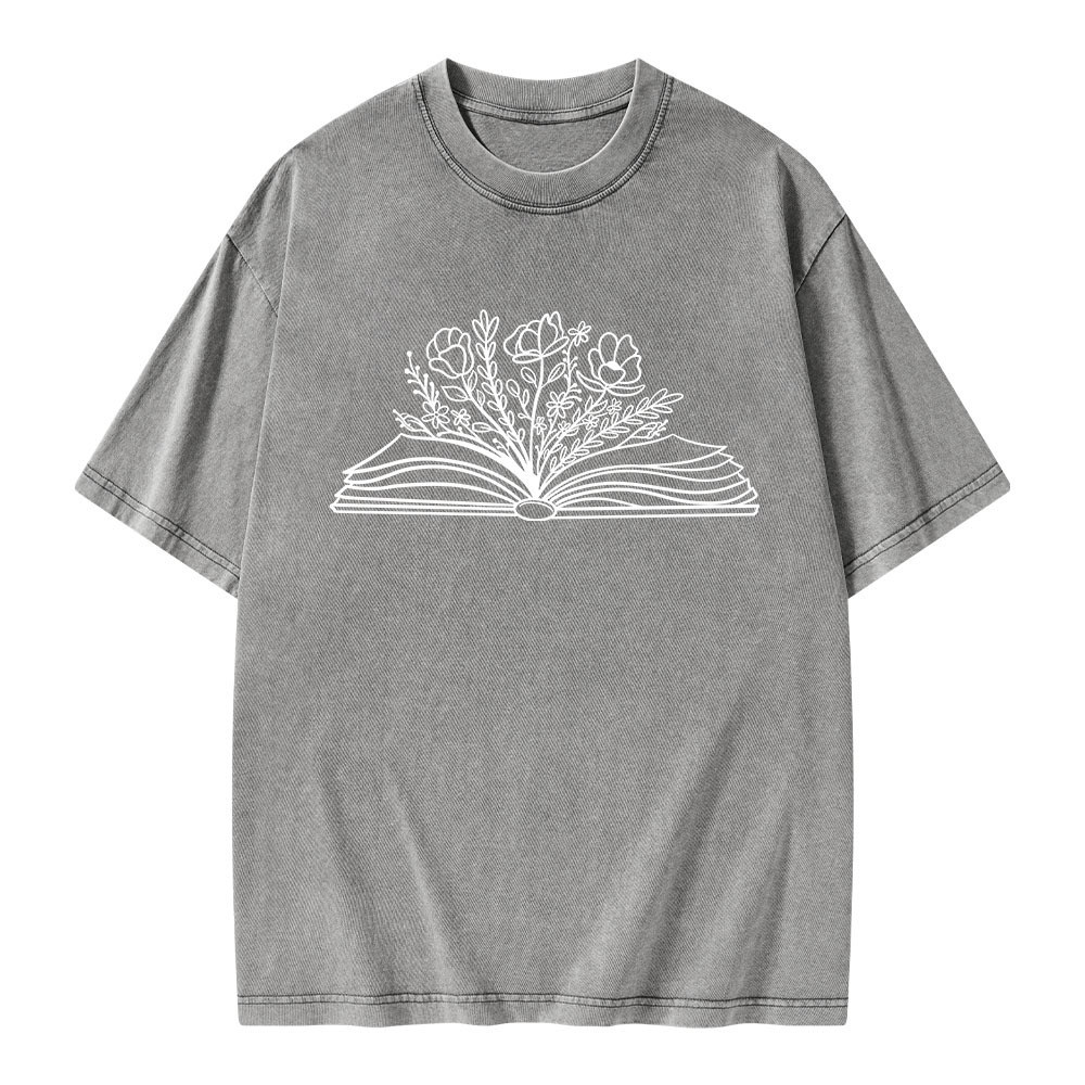 Pagewings Reading Book Unisex Washed T-shirt