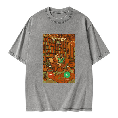 Pagewings Books Are Calling... Unisex Washed T-shirt