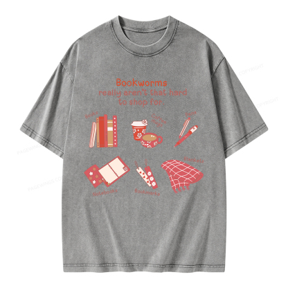 Pagewing Bookworms Really Aren't That Hard To Shop For Unisex Washed T-shirt